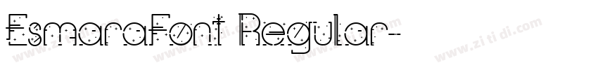 EsmaraFont Regular字体转换